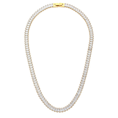 Size view of Luxe Clear Zircon Necklace