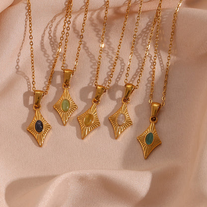 Elegant Cat Eye Stone Necklace by STUD