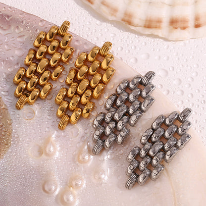 Handwoven Minimalist 18K Gold Earrings