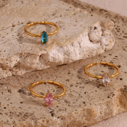 Marquise Zircon Open Ring