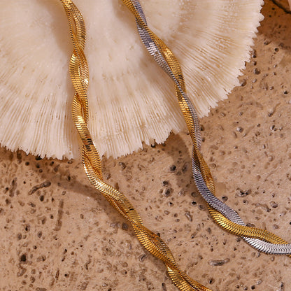 Minimal gold snake chain bracelet by STUD