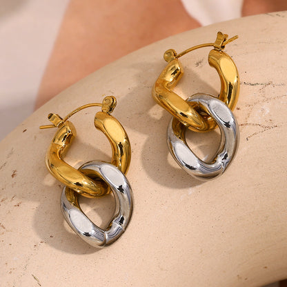 Modern chain link earrings for everyday styling