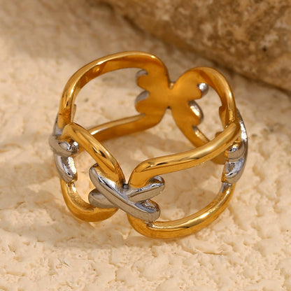 Top view Two-tone circle ring 
