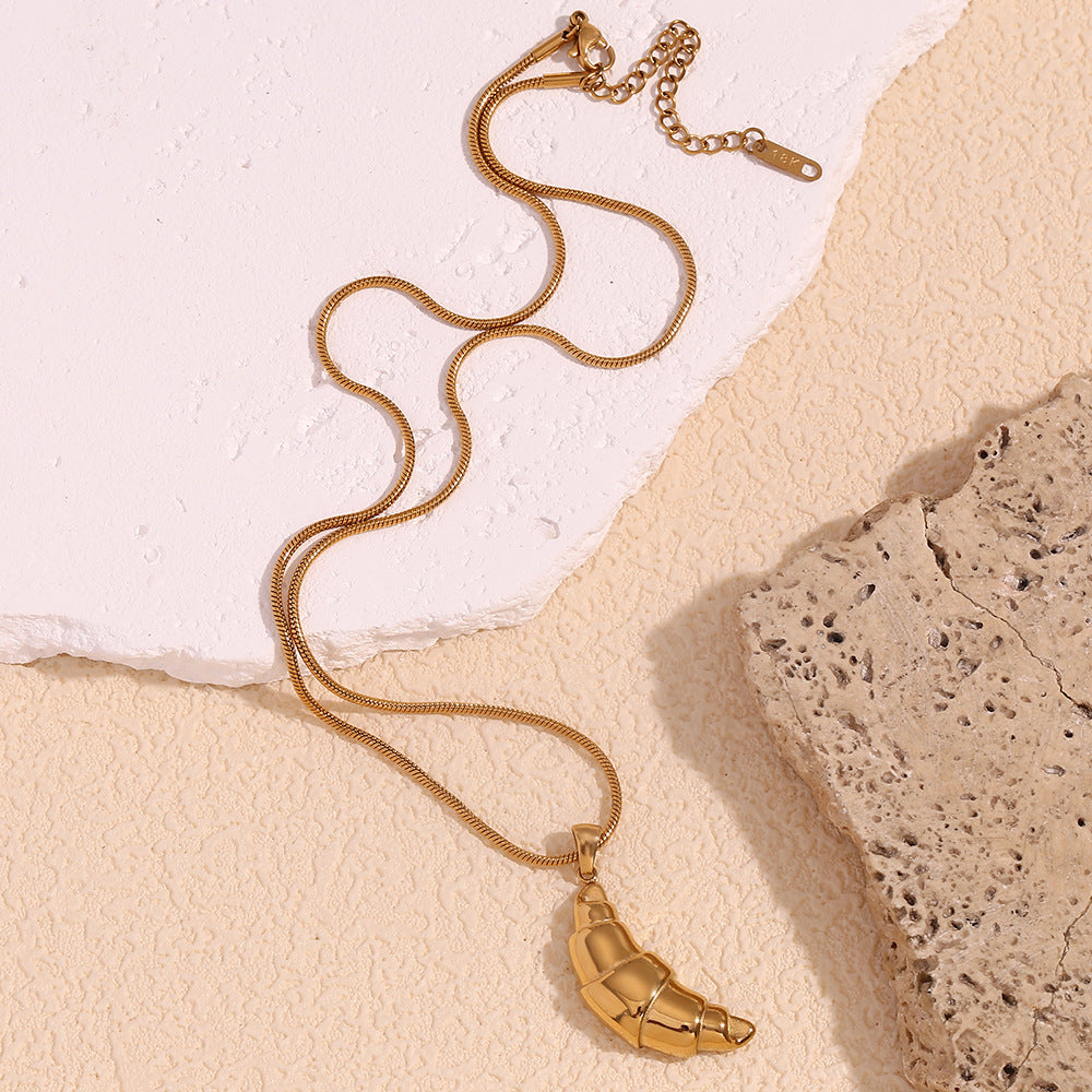 Croissant  Snake Chain Necklace