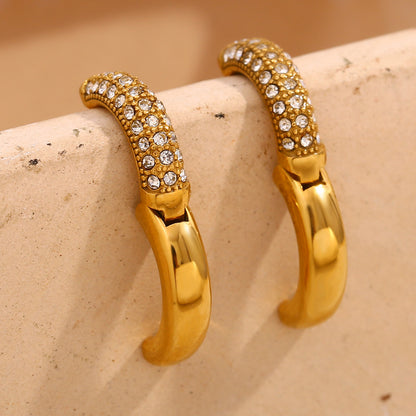 Zircon Hoop Earrings