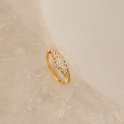 Red Reindeer Accordion Ring – 18K Gold S925 Zircon | STUD
