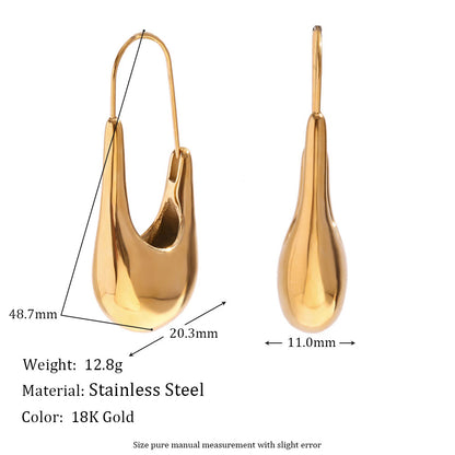 Size Details of Gold safety pin earrings – 18K gold-plated, modern polished finish, waterproof by STUD (Shop Till You Drop)

