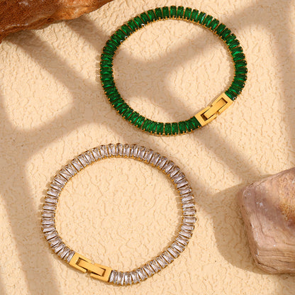 Luxe Clear Emerald Bracelet