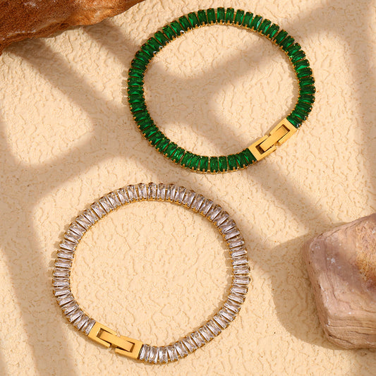 Luxe Green Emerald Bracelet