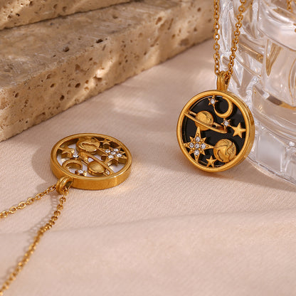 Styled gold necklace