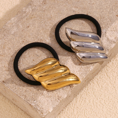 Wing-Shaped 18K Gold Hair Tie