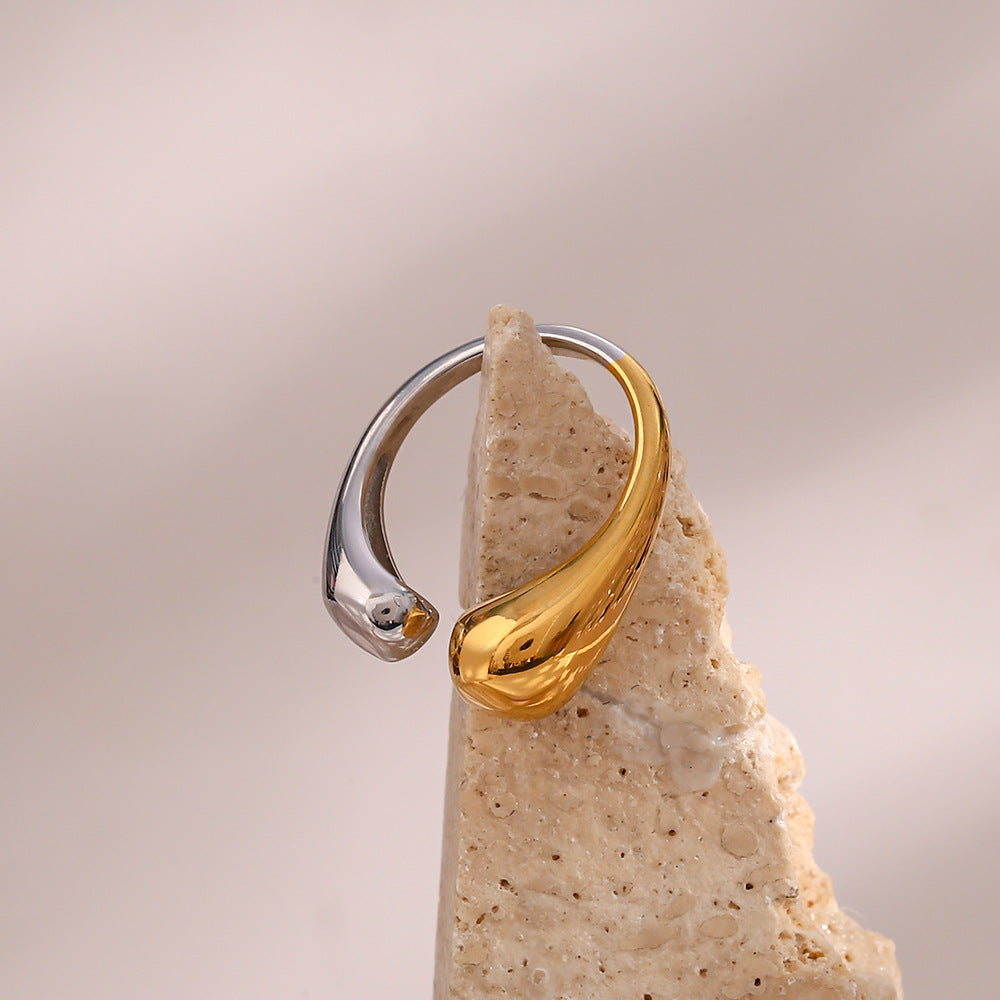 Minimalist Two-Tone Open Ring