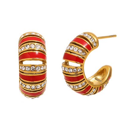 Enamel C Hoops