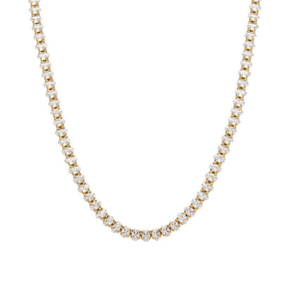 Diamond Glow Tennis Necklace – 18K Gold Shine | STUD