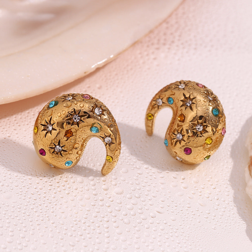 Radiant Swirl Zirconia Studs