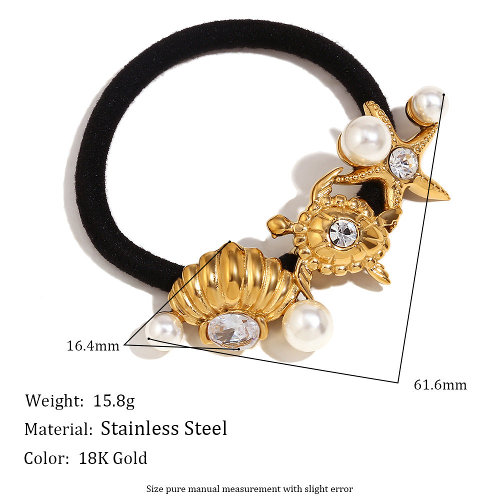 Ocean-Inspired 18K Gold Hair Tie