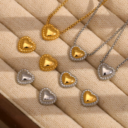 Minimal gold heart necklace for everyday wear