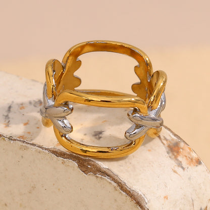 Two-Tone Circle Ring