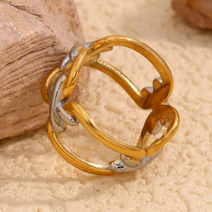 Two-Tone Circle Ring
