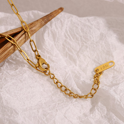 18K gold plated celestial necklace with moon, star, zircon and tiger eye gemstone – STUD