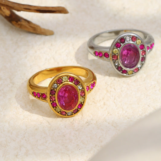 Vintage Oval Zircon Ring