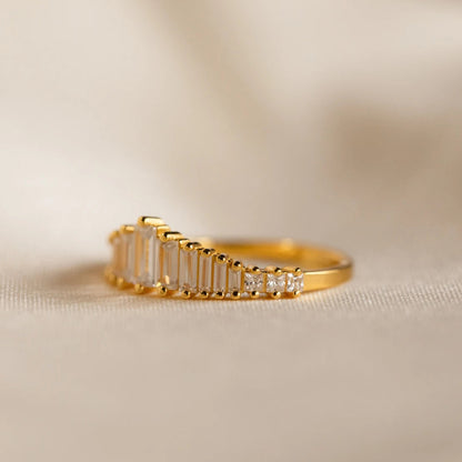 Red Reindeer Accordion Ring – 18K Gold S925 Zircon | STUD