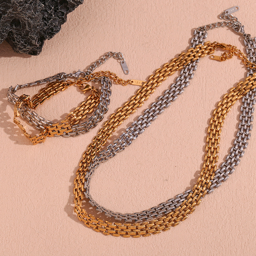 Handwoven Minimalist 18K Gold Plated Necklace