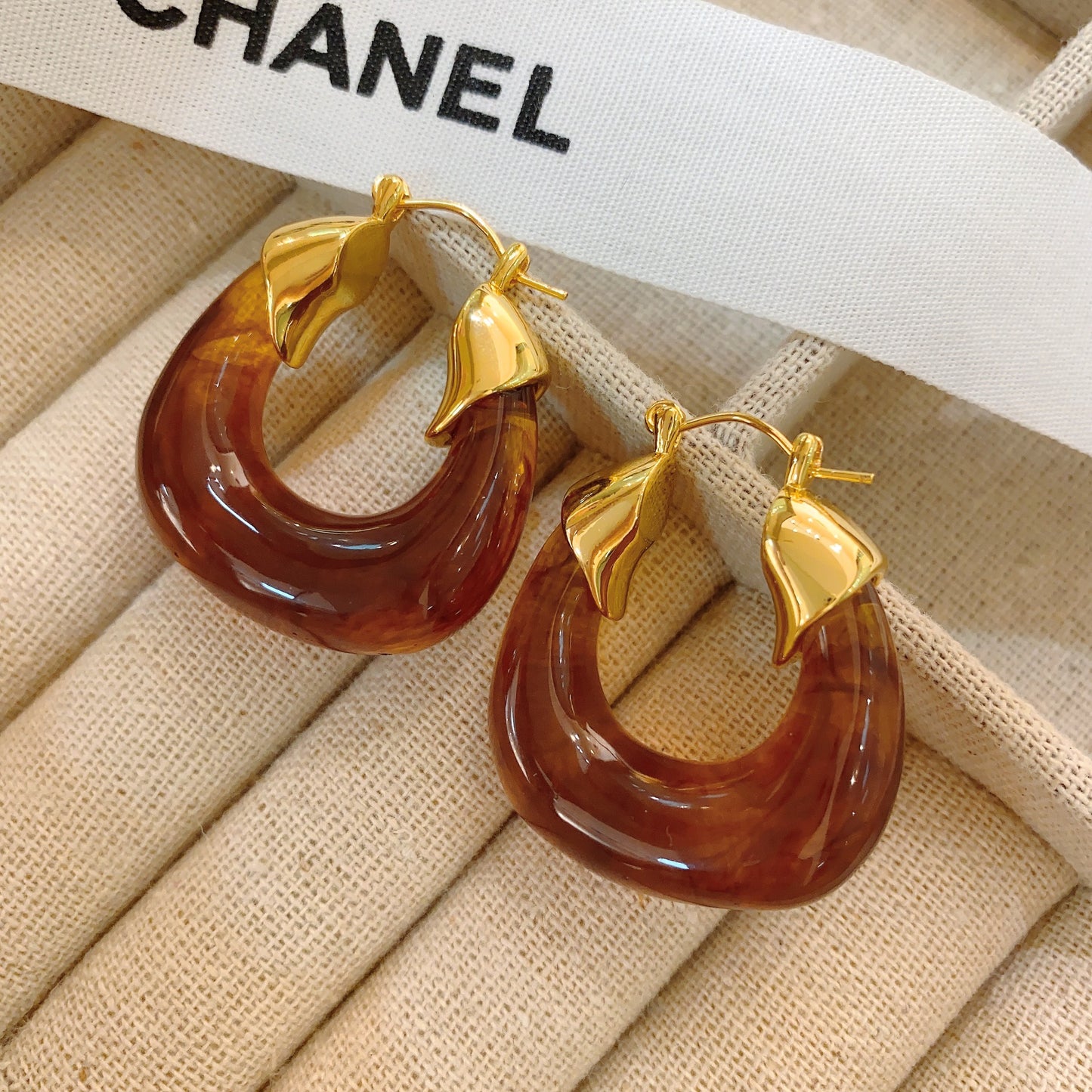 Amber Chic U-Shaped Hoops