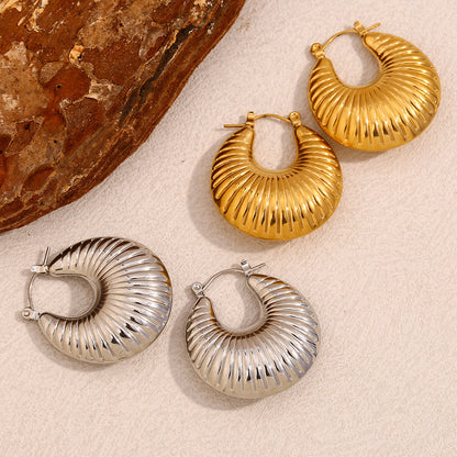 twisted ram’s horn earrings – stainless steel, waterproof, anti-tarnish by STUD (Shop Till You Drop)