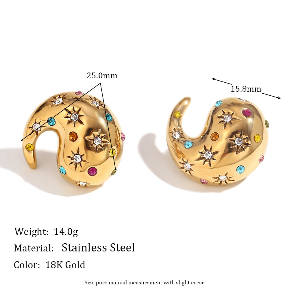 Radiant Swirl Zirconia Studs