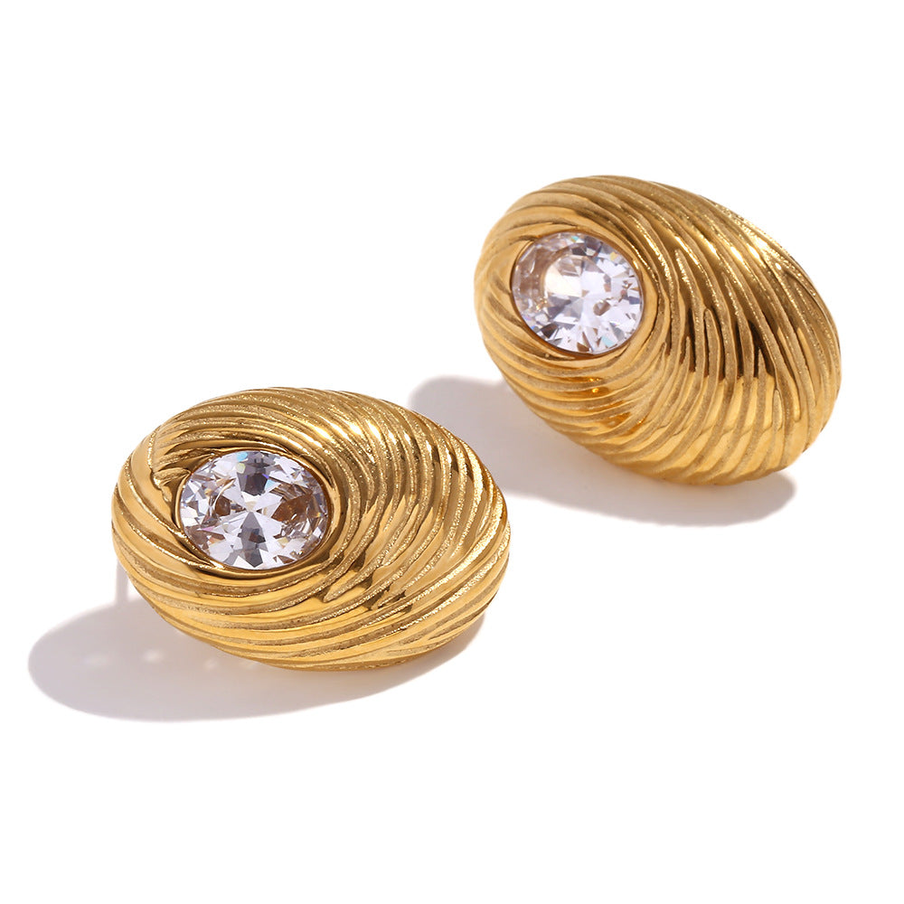 Vintage Bird's Nest 18K Gold Earrings