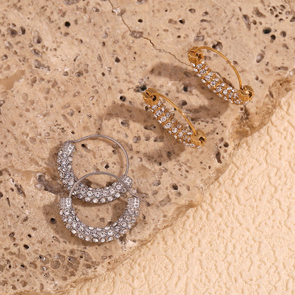 Vintage Gold Basket Earrings with Pearl