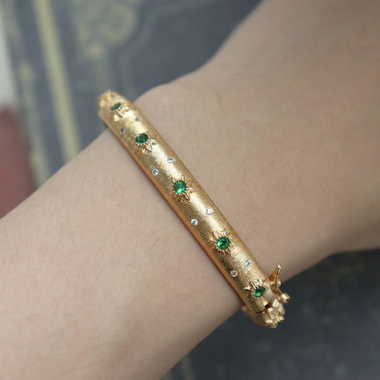 Italian Courtly Green Brushed Bracelet