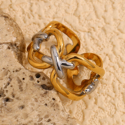 Two-Tone Circle Ring