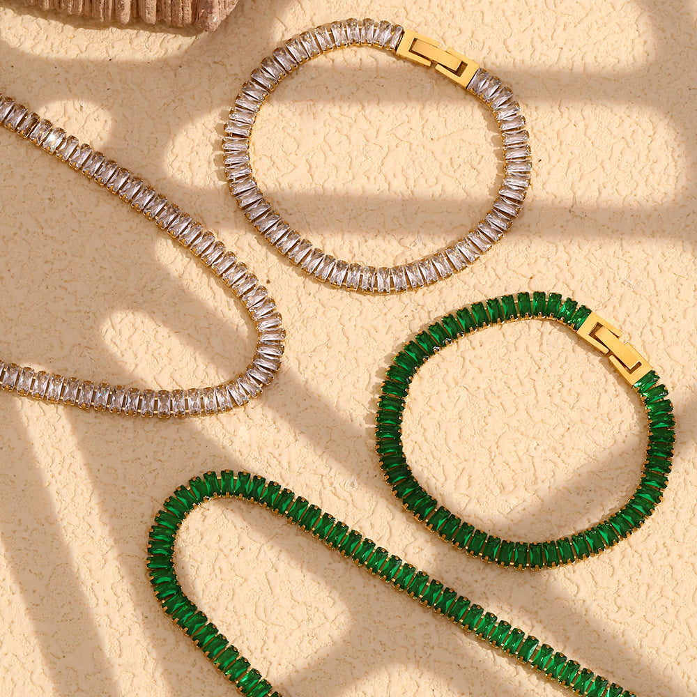 Luxe Clear Emerald Bracelet