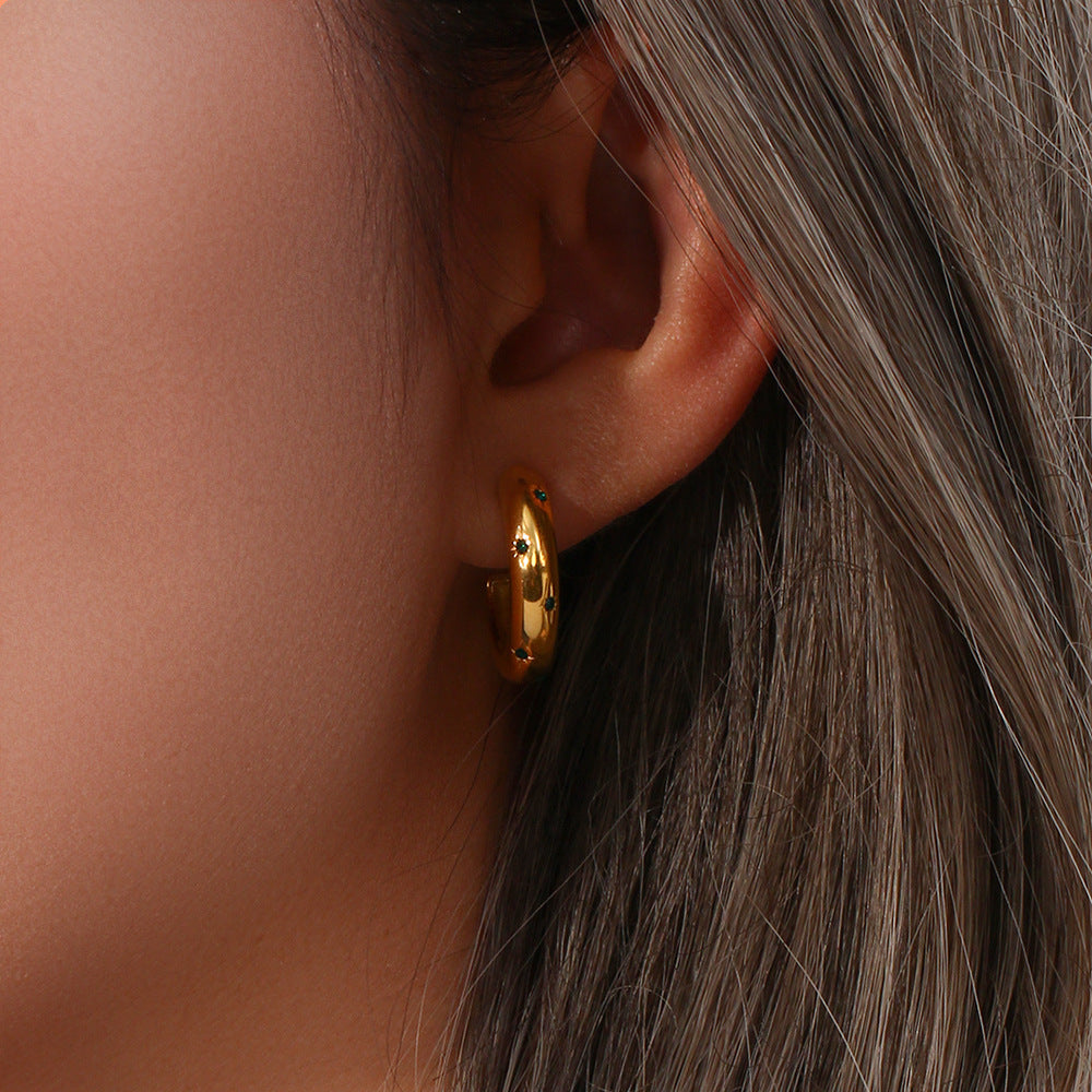 Minimalist Gold Plated Colorful Earrings