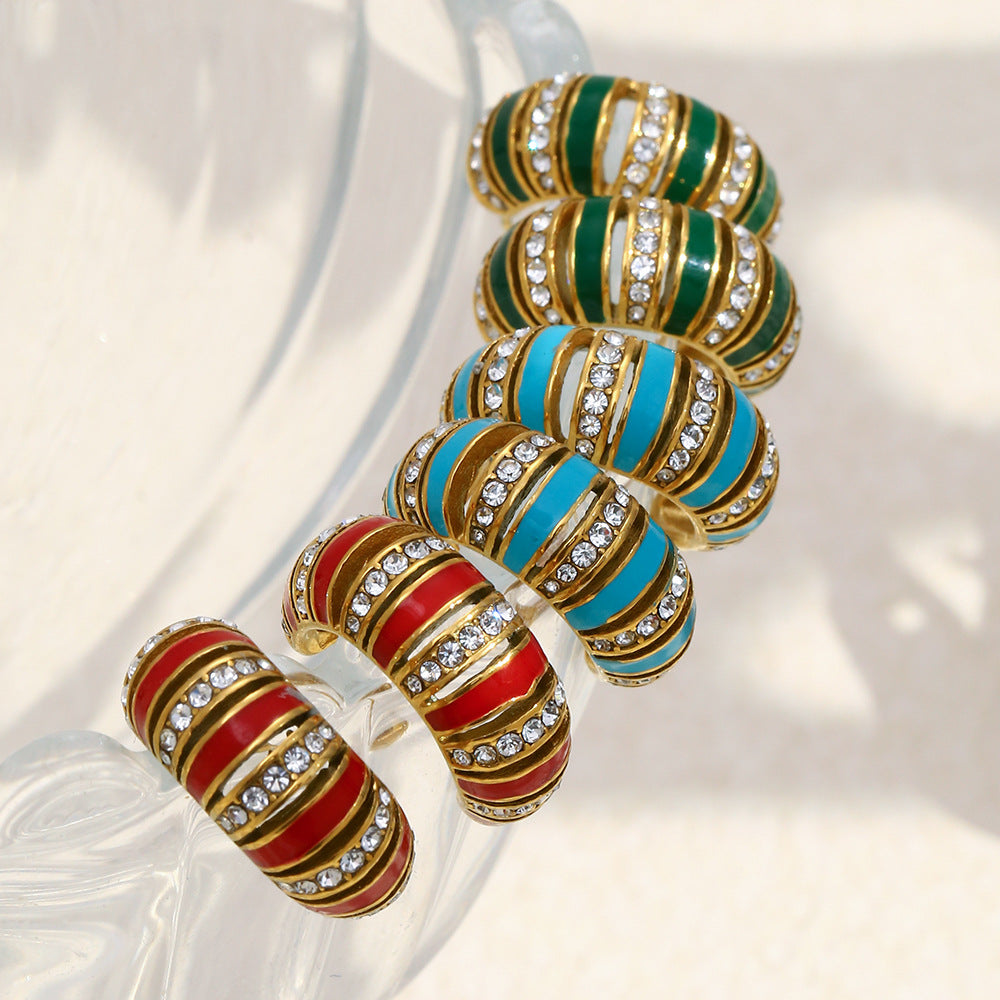 Enamel C Hoops