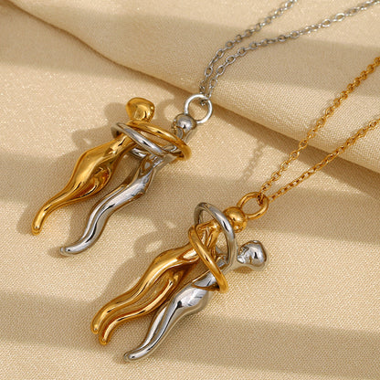 Two-tone pendant necklace for meaningful gifting