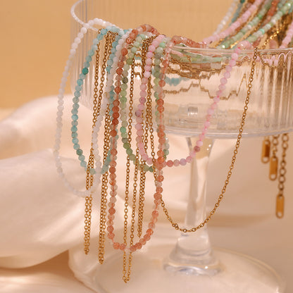 Arctic blue stone pendant necklace variant