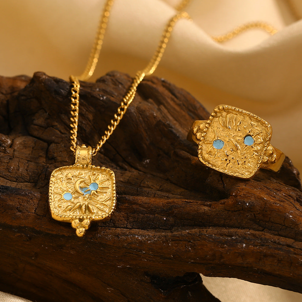 Celestial Star and Sun Jewelry Necklace