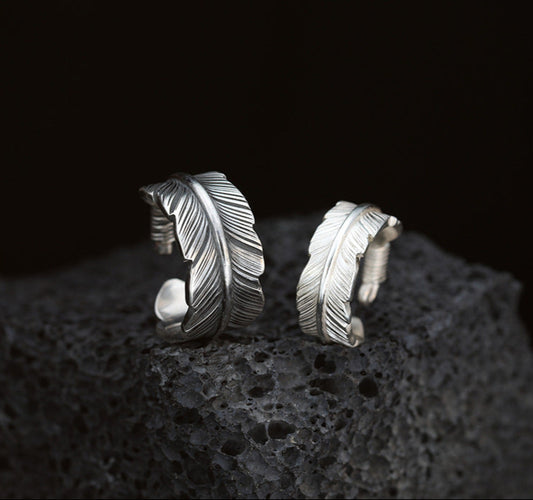 Silver Feather Ring