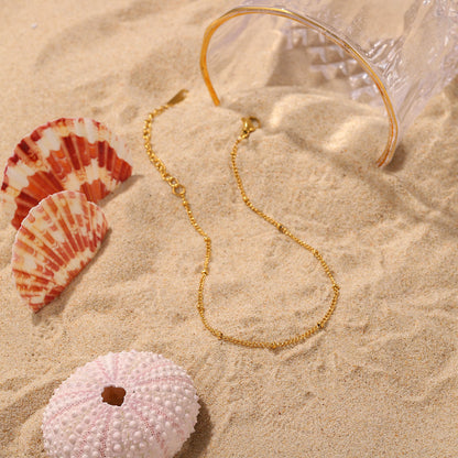 Minimalist Beaded Anklet