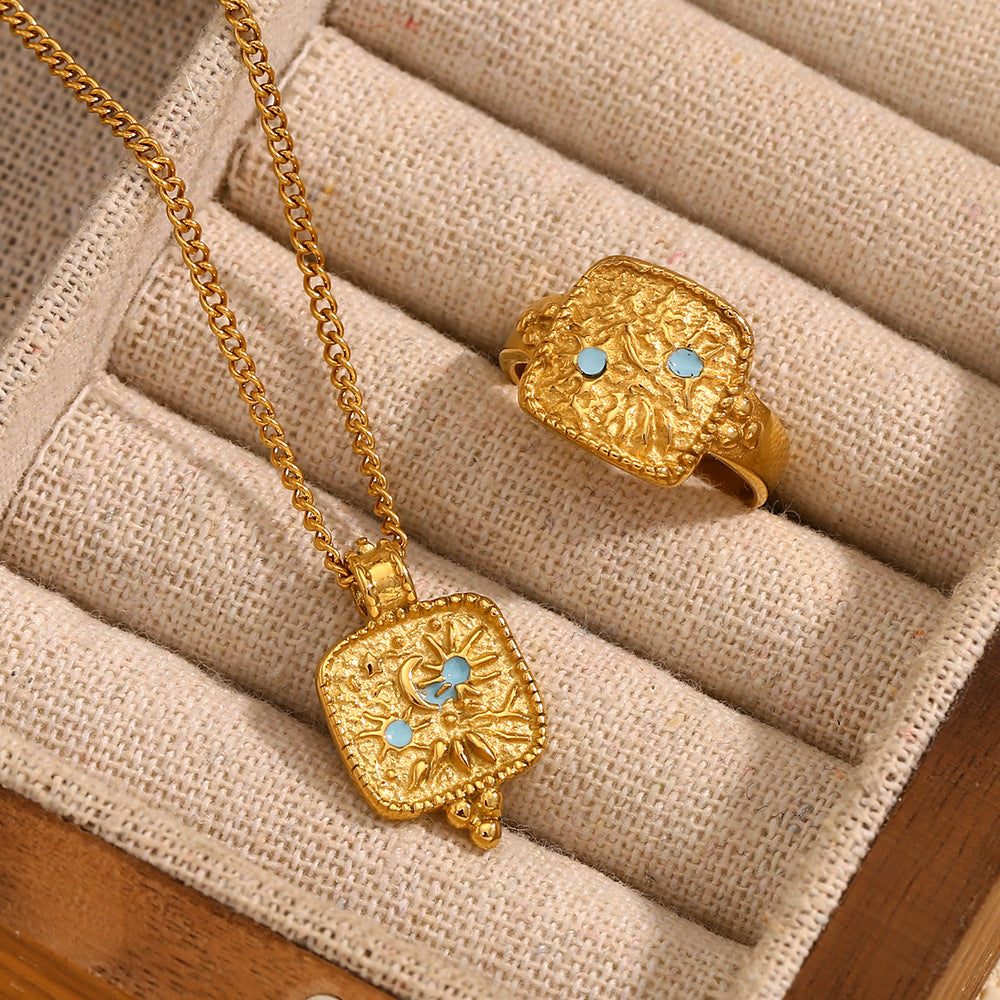 Celestial Star and Sun Jewelry Necklace