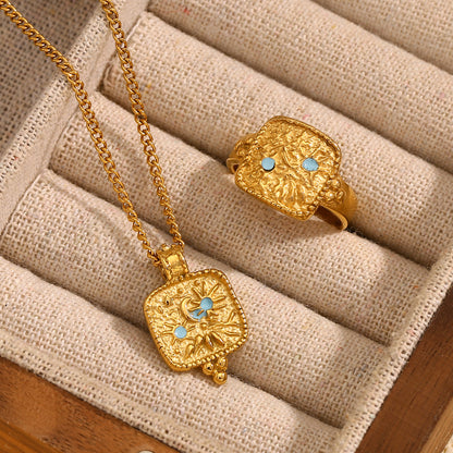 Celestial star and sun ring product view