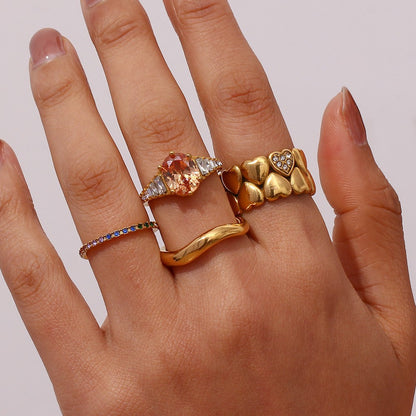 Luxe Adjustable Oval Pink Diamond Ring