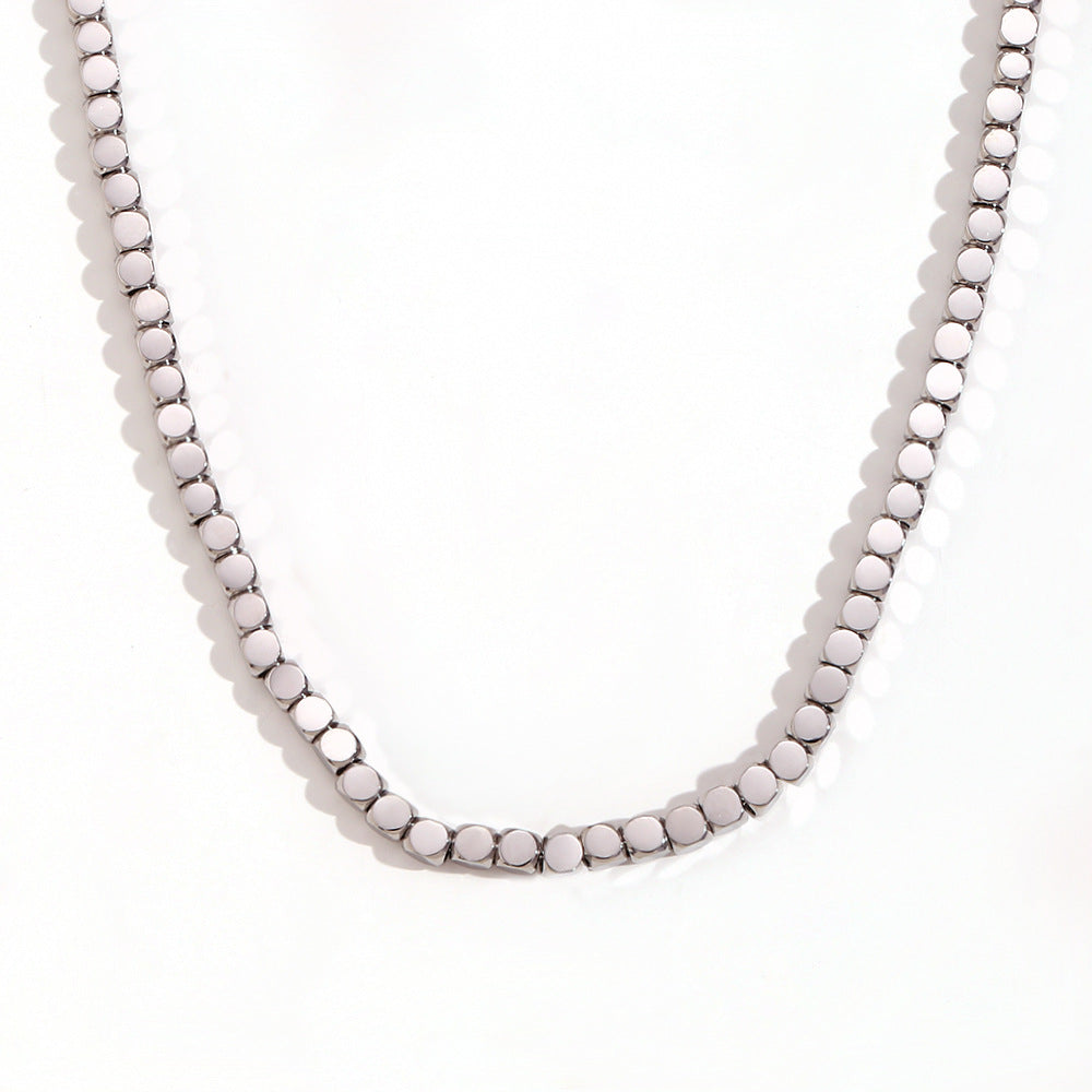 Minimalist Square Bead Necklace