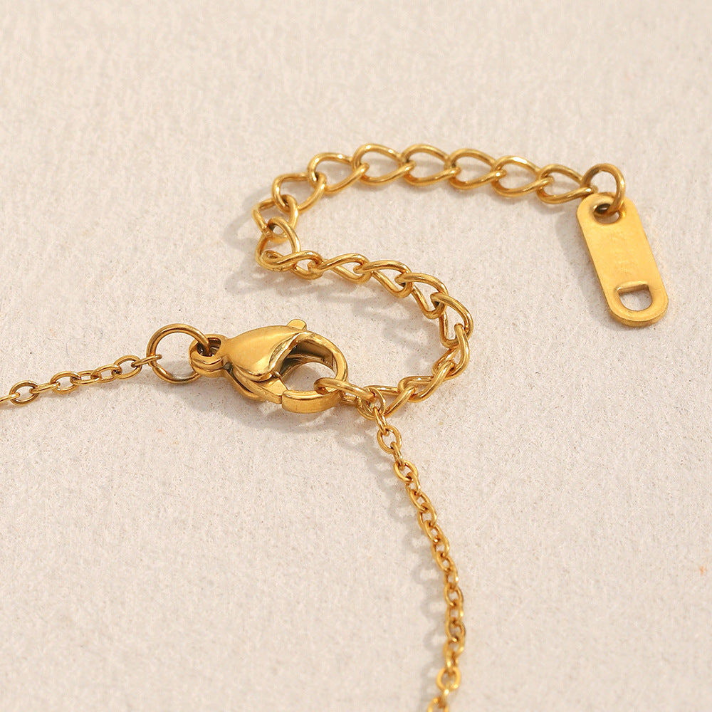 18K gold plated starlight hand chain bracelet with dainty star charms – STUD