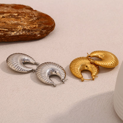 Gold Ram's Horn Earrings