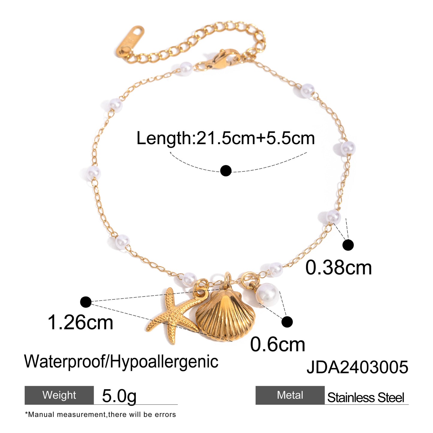 Pearl & Shell Anklet