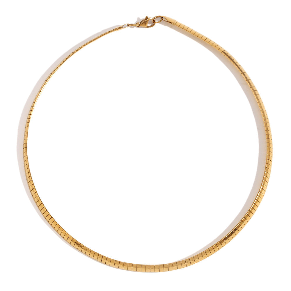 Snake Chain Choker18K Gold-Plated Necklace